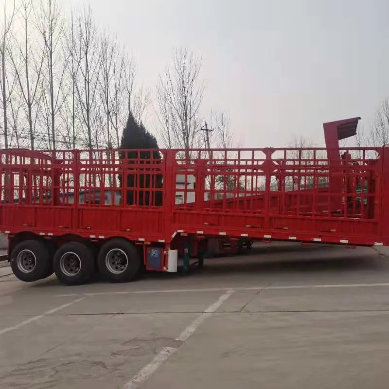 3 Axle 40FT 60ton Sidewall Side Wall Drop Side Truck Trailer for Sale Customized Sugar Cane Harvest Stake Fence Semi Trailer