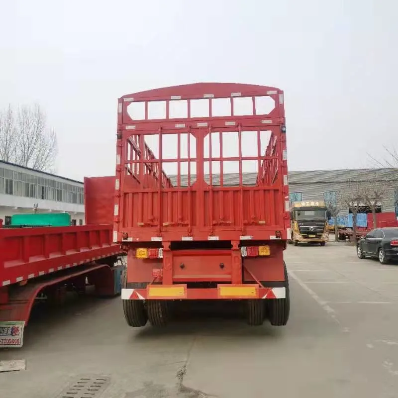3 Axle 40FT 60ton Sidewall Side Wall Drop Side Truck Trailer for Sale Customized Sugar Cane Harvest Stake Fence Semi Trailer