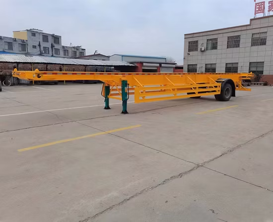 3 Axles 40FT Container Transport Platform Flatbed Semi Trailer with 40 Ton 60 Tons Capacity