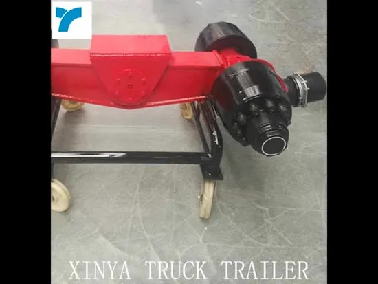 Brake Drum Tandem Bogie Axle for Semi Trailer Truck Lowbed Loader Single Point Bogie Axle for Truck