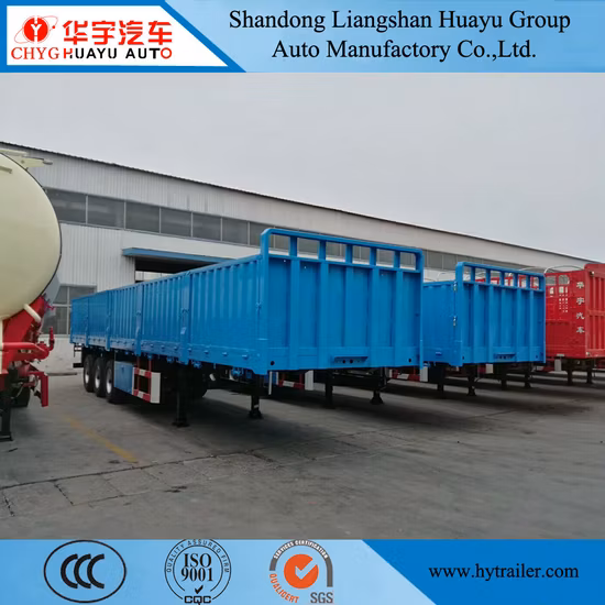 2/3 Axle Heavy Duty Side Wall/Side Board/Drop Side/Fence/Stake Utility Cargo Truck Semi Trailer with Container Lock