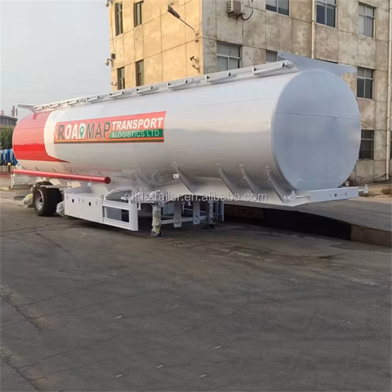 42000 Liters Aluminum Alloy Fuel Tanker Semi Trailer 40 Cbm Aluminum Fuel Tanker for Sale