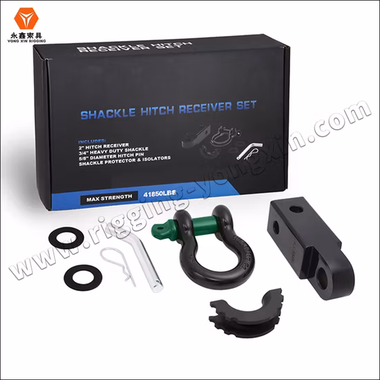 High Quality Forged Steel Trailer Hitch Receiver D Shackle 4WD Strap Mount Trailer Hitch Receiver|D Shackle Tow Hitch Receiver Trailer Parts and Accessories