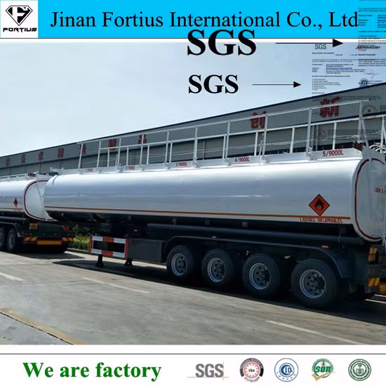 4 Axles 45000/40000/50000/70000 Liters Oil/Fuel/Diesel/Gasoline/Crude/Water/Milk Transport Stainless Carbon Steel Tank/Tanker Truck Semi Trailer for Nigeria